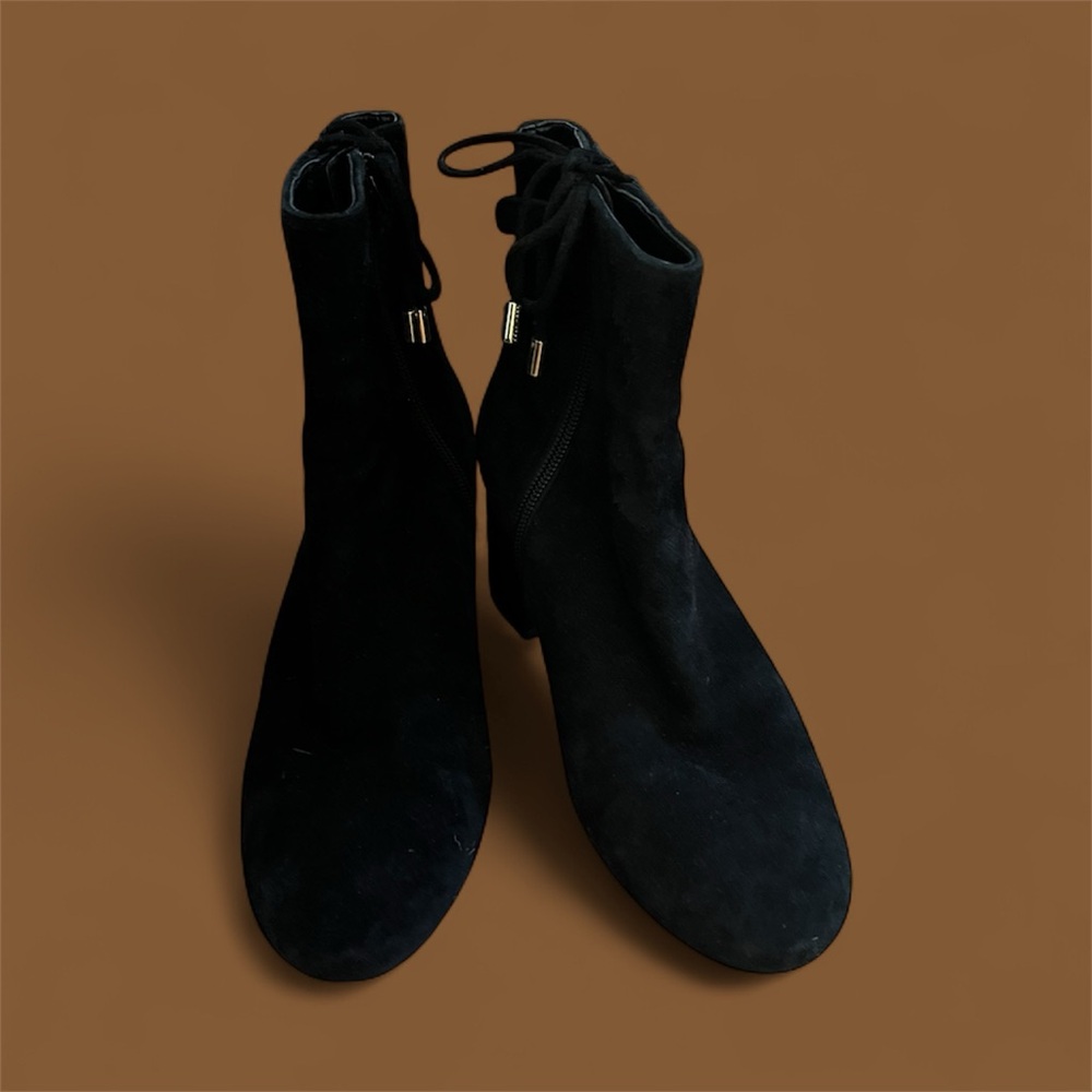 Black Cole Haan Suede Ankle Boots